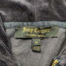 Juicy Couture Womens Velour Navy Jewel Zip Hoodie (M)