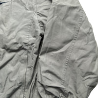 Nike y2k Vintage Silver and Navy Swoosh Shell Tracksuit Windbreaker Jacket (M)