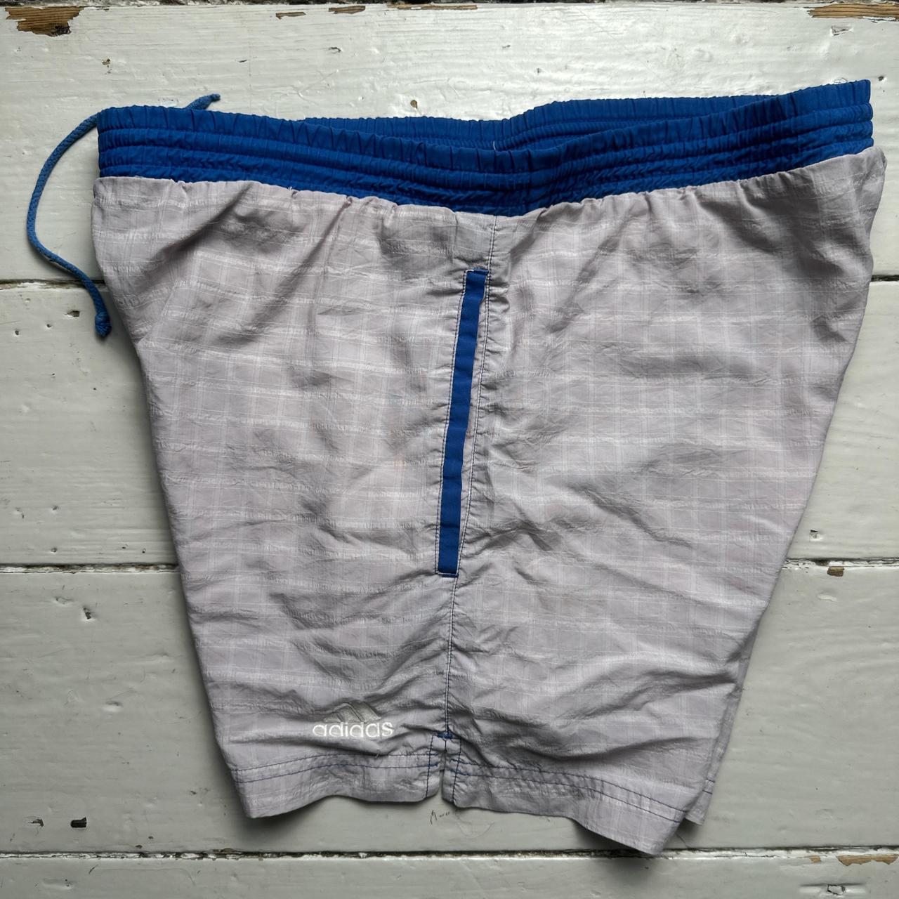 Adidas Vintage Grey and Blue Shorts