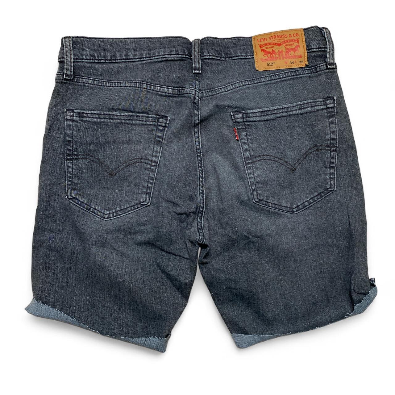Levis 512 Cut Down Grey Jeans Jort Jean Shorts (34W)