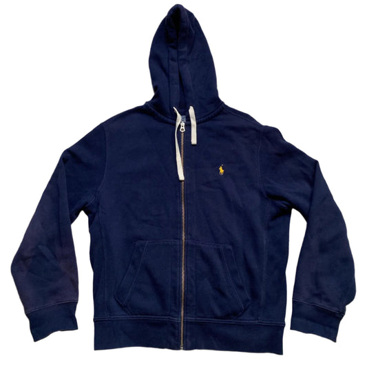 Ralph Lauren Polo Navy and Yellow Pony Hoodie (L)