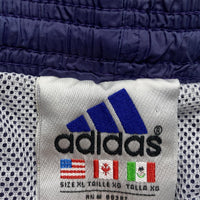Adidas Vintage Purple Pink and White Shell Shorts (XL)