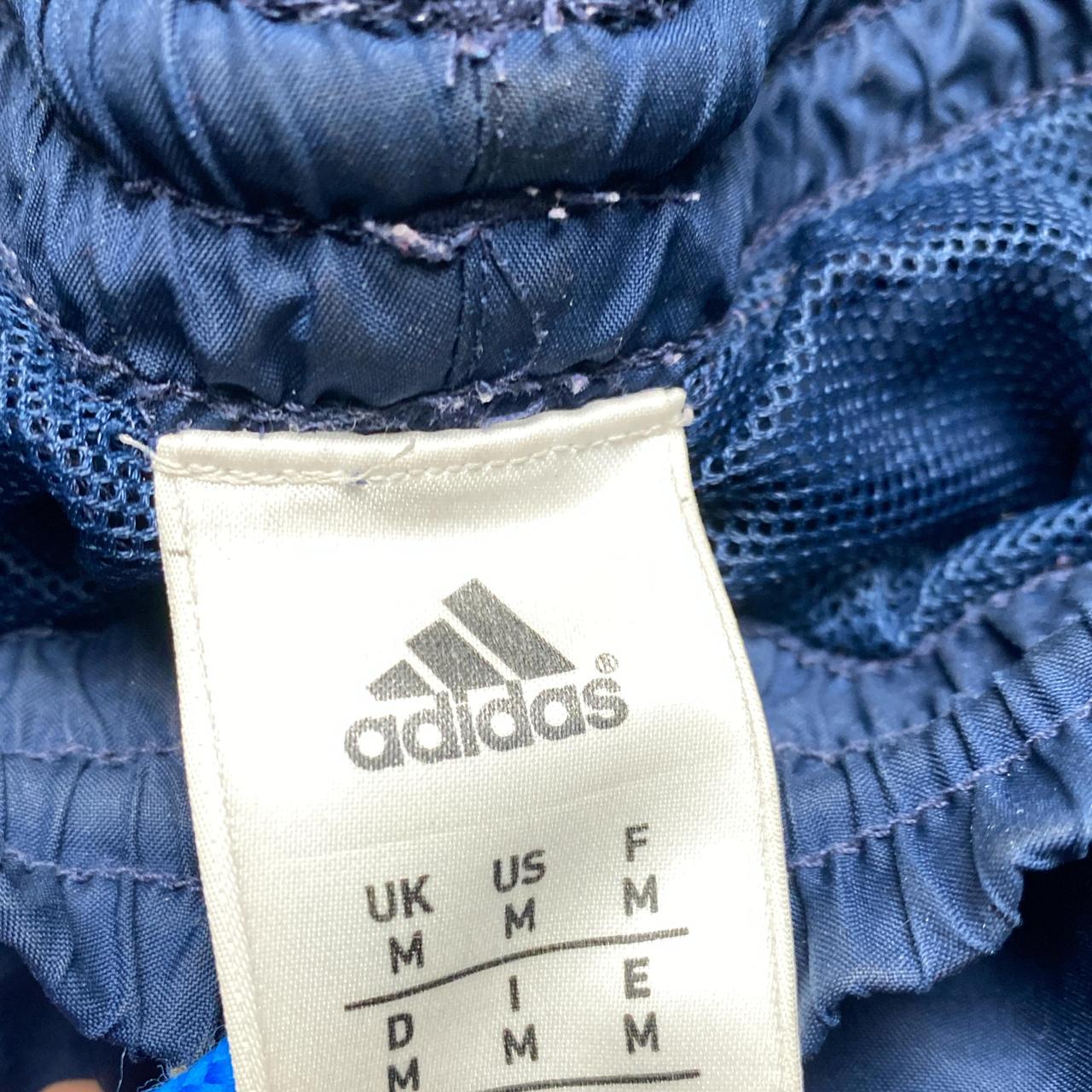 Adidas Navy and Blue Stripe Shell Trackpant Baggy Bottoms