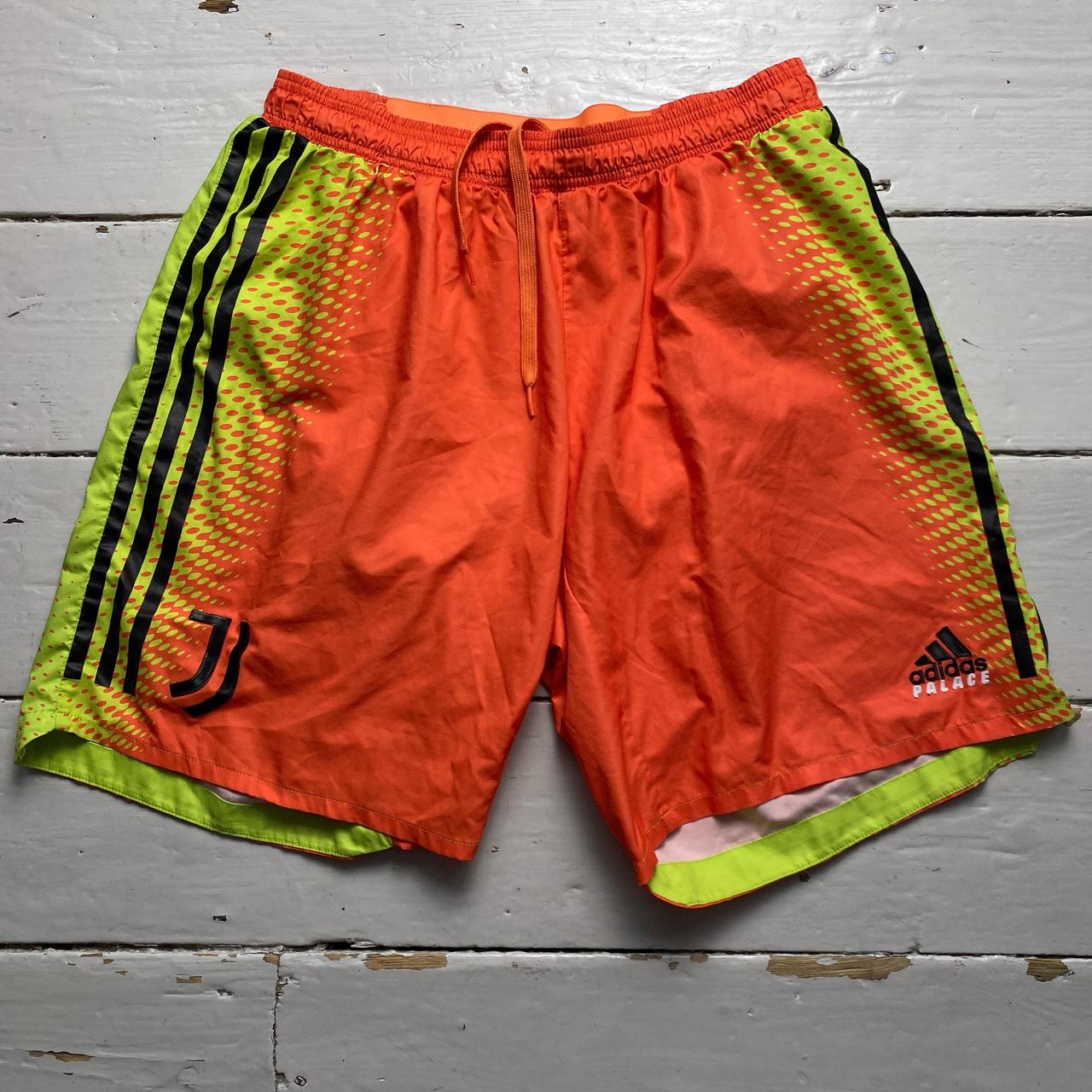 Adias Palace Juventus Football Shorts Orange Green and Black