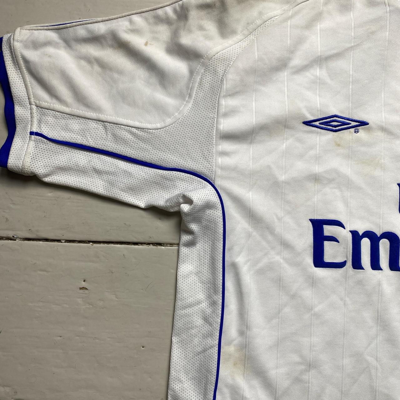 Chelsea FC Vintage Umbro Football Jersey White and Blue (XS)