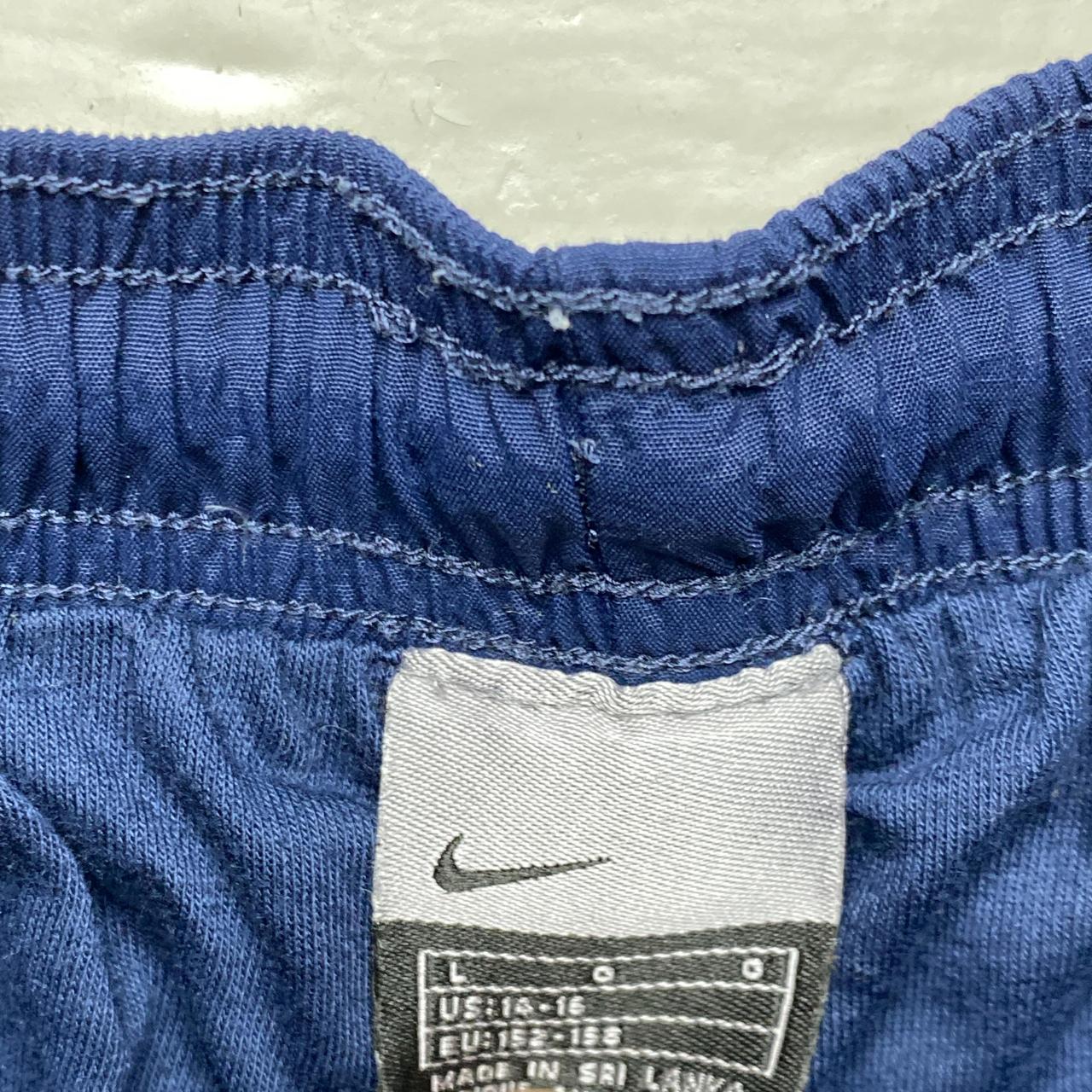 Nike Vintage y2k Swoosh Navy and White Shell Trackpant Bottoms