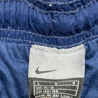 Nike Vintage y2k Swoosh Navy and White Shell Trackpant Bottoms (XS)