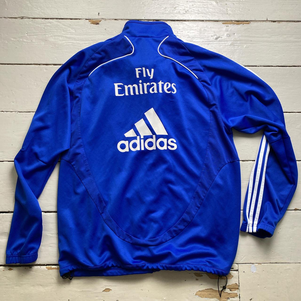 Adidas Hamburg SV Vintage Fly Emirates Blue and White Stripe Tracksuit Jacket