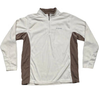 Columbia Thermal Cream White and Brown Quarter Zip Jumper (L)