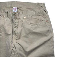 True Religion Jack Cream Beige Baggy Stitch Jeans (38W)
