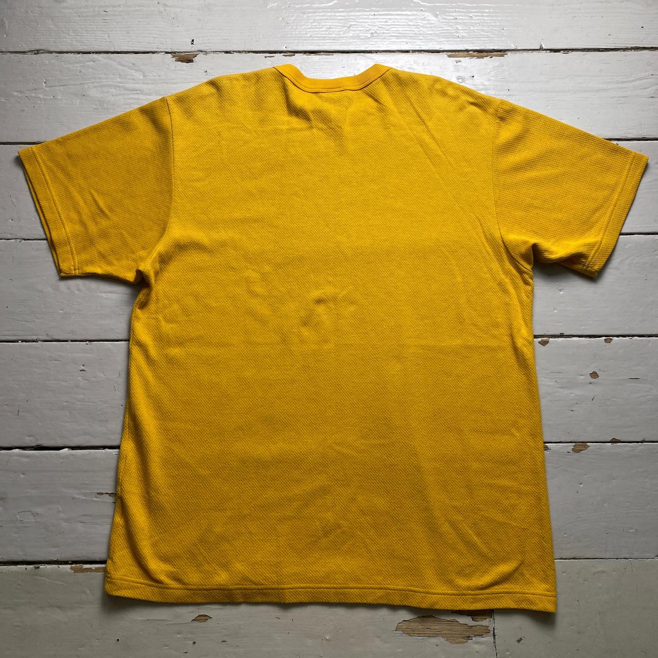 Nike Vintage y2k Yellow and Grey Swoosh T Shirt