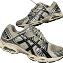 Asics Gel Nimbus 9 White Silver and Black Trainers (UK 9.5)