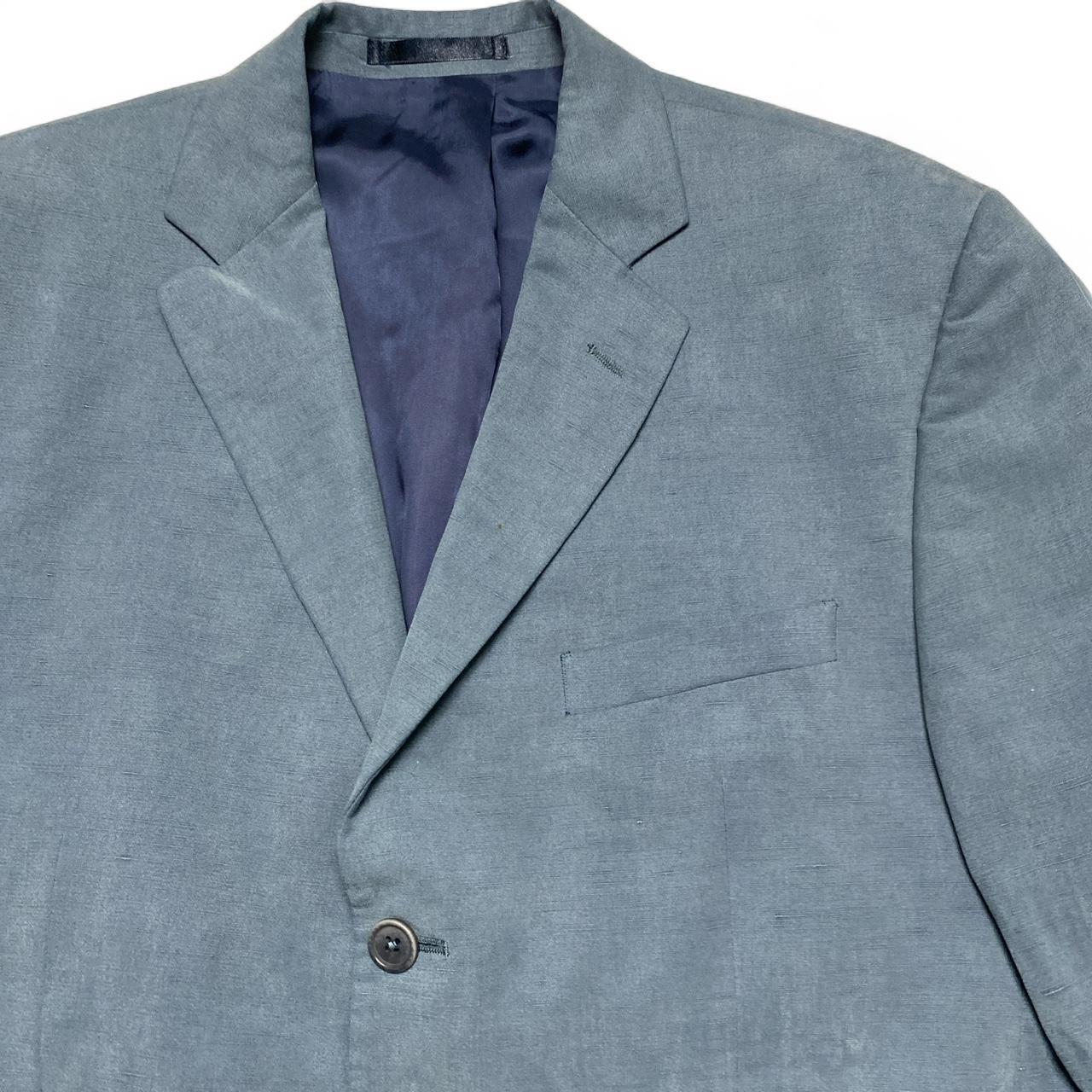 Jaegar Blue Full Suit Jacket and Trousers Two Piece (L)