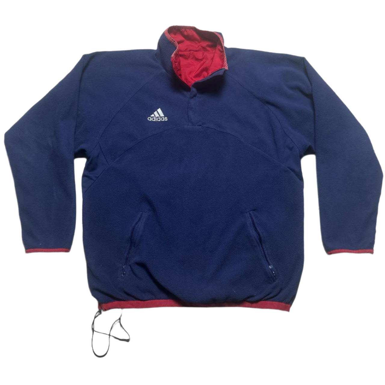 Adidas Vintage Climawarm Thermal Reversible Nylon Quarter Zip Jumper Jacket (M)