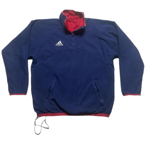 Adidas Vintage Climawarm Thermal Reversible Nylon Quarter Zip Jumper Jacket (M)