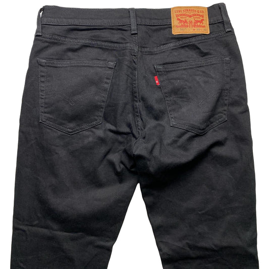 Levis 511 Jet Black Slim Jeans (32W)