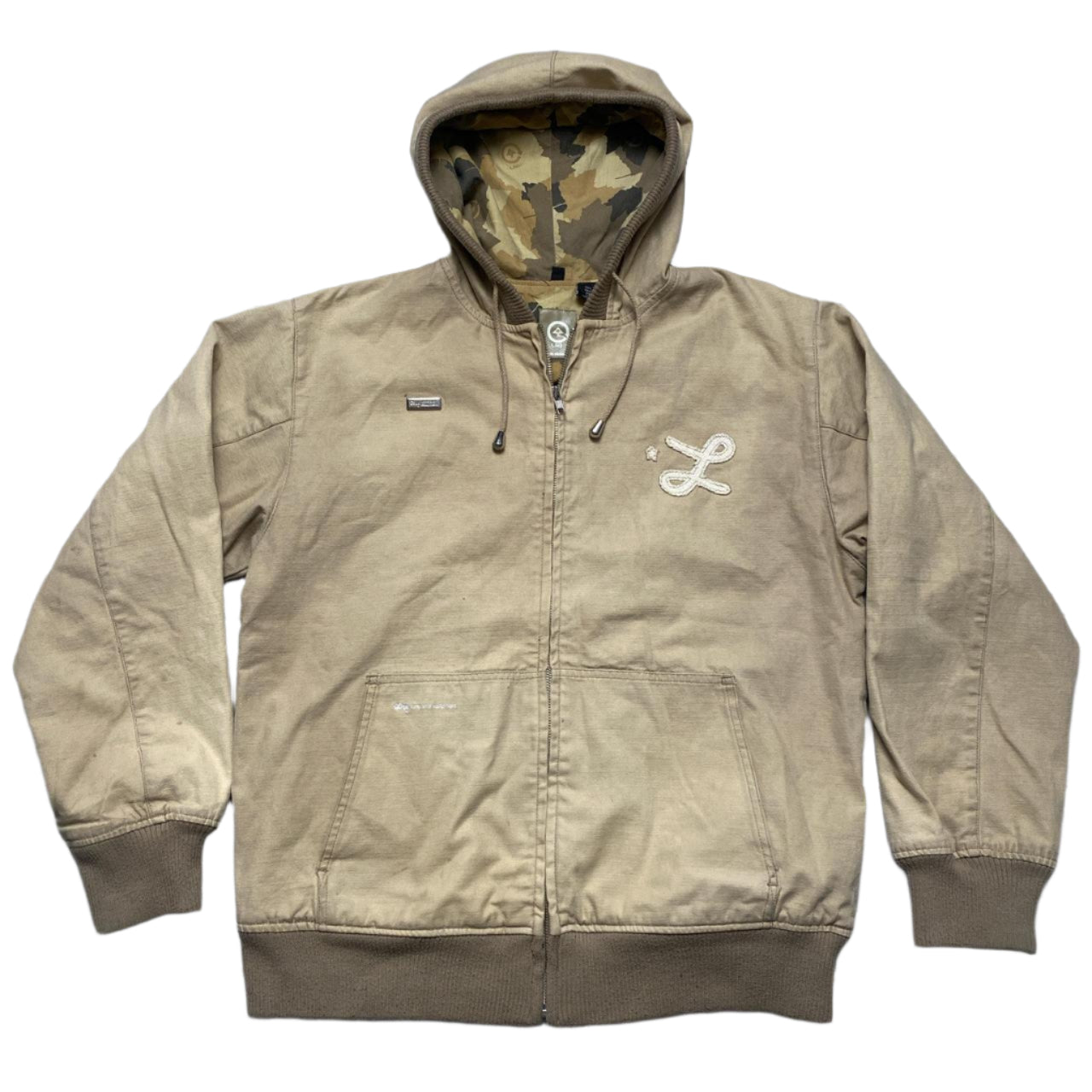 LRG Lifted Research Group Beige Khaki Workman Jacket (L)
