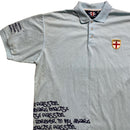 England Football Vintage Graffiti Light Blue Polo Shirt (2XL)