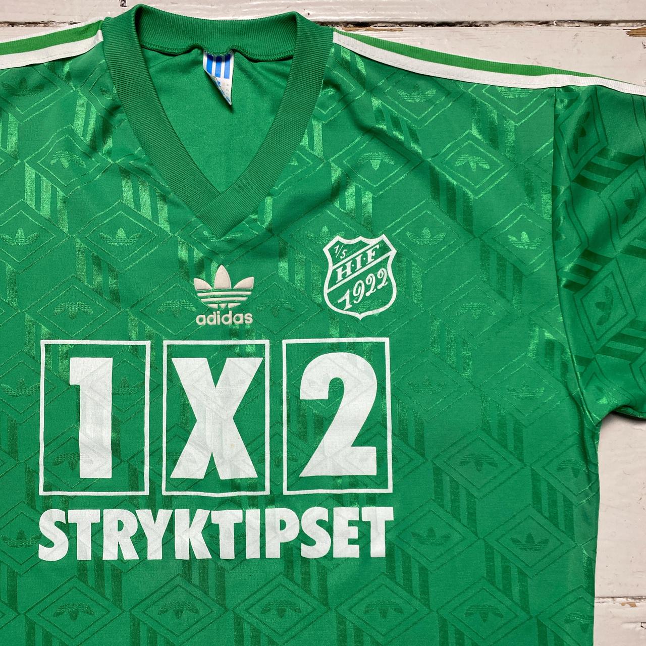 Adidas Sweden Hooks Idrottsforening 80’s Green and White Football Jersey