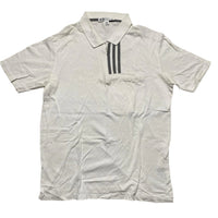 Y-3 Adidas Yohji Yamamoto White and Grey Polo (L)