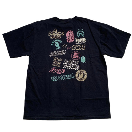 Bape A Bathing Ape Black and White T Shirt (2XL)