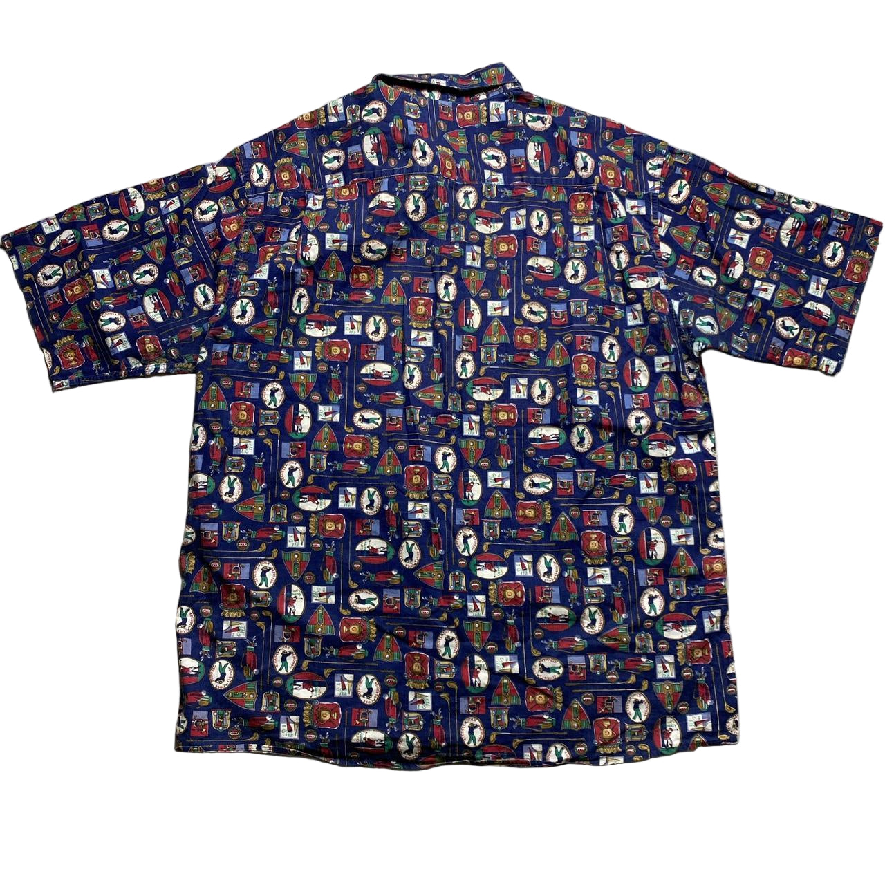 Pierre Balmain Vintage 90’s Golf Repeat Print Short Sleeve Summer Shirt (XL)