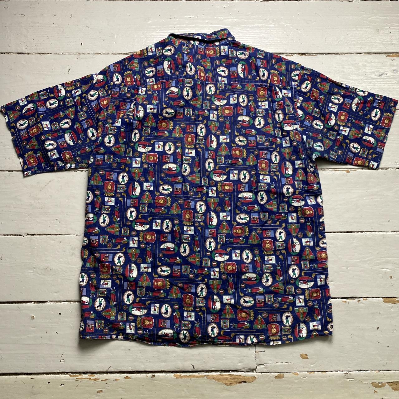 Pierre Balmain Vintage 90’s Golf Repeat Print Short Sleeve Summer Shirt