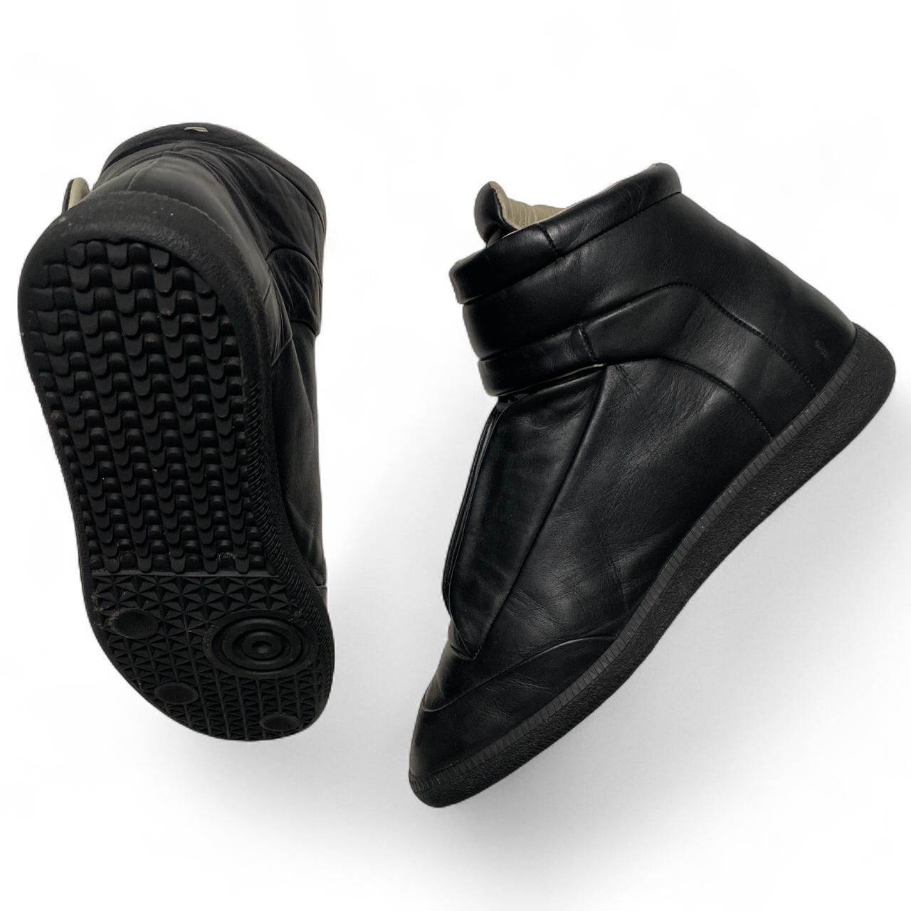 Maison Margiela Future High Top Triple Black Leather Trainers