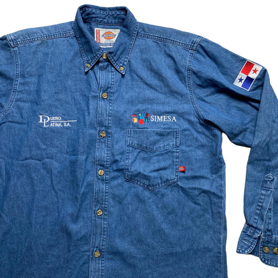 Dickies Simesa Duero Latin SA Long Sleeve Blue Shirt (M)
