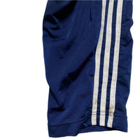 Adidas Vintage Navy and White Trackpant Bottoms (XS)