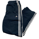Adidas Navy and White Shell Trackpant Baggy Bottoms (XL)