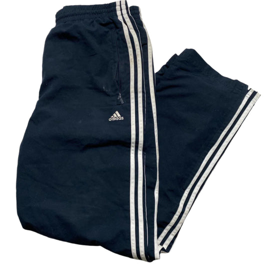 Adidas Navy and White Shell Trackpant Baggy Bottoms (XL)