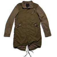 All Saints Military Distressed Womens Khaki Brown Jacket (XS)