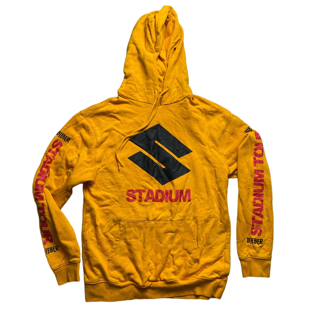 Justin Bieber Stadium Tour 2017 Hoodie Yellow and Black (M)