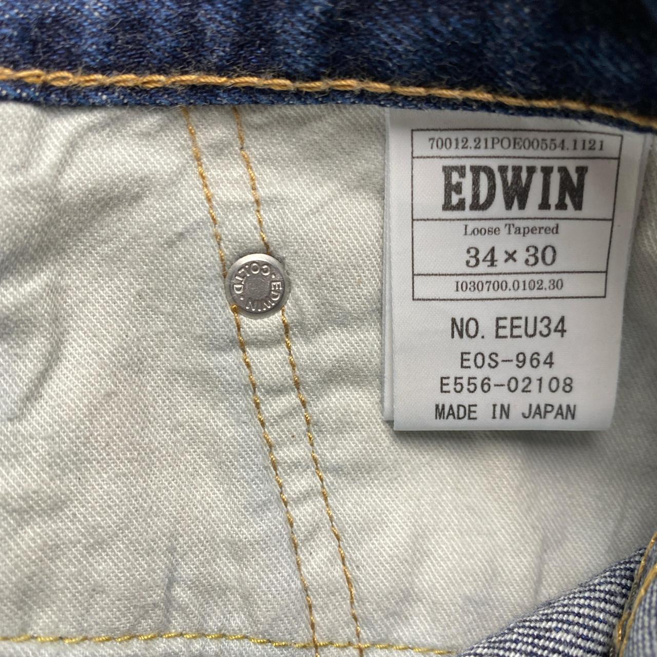 Edwin Dark Navy Loose Tapered Baggy Jeans (34W)