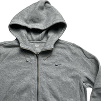 Nike Grey and Navy Swoosh Athletic Department Hoodie (XL)