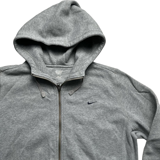 Nike Grey and Navy Swoosh Athletic Department Hoodie (XL)