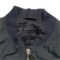 AllSaints Black Bomber Jacket (2XL)