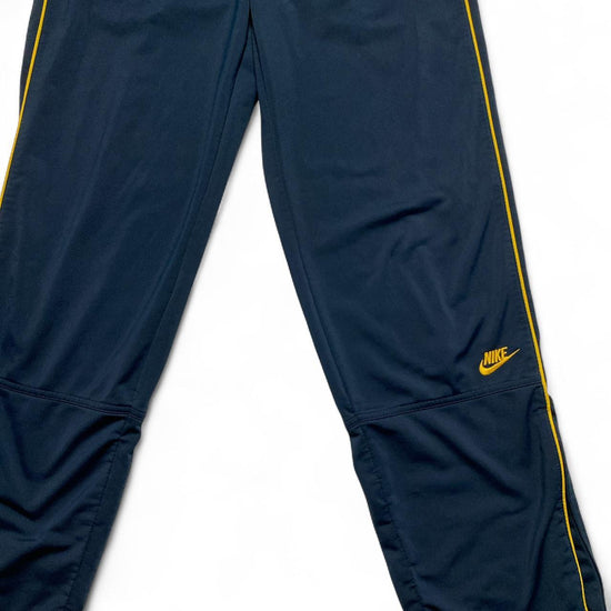 Nike Vintage y2k Trackpant Navy and Yellow Tracksuit Bottoms (M)