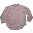 Polo Ralph Lauren Pink Green and White Pin Stripe Long Sleeve Shirt