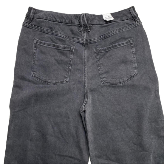 Good American Black Baggy Flared Jeans (14)