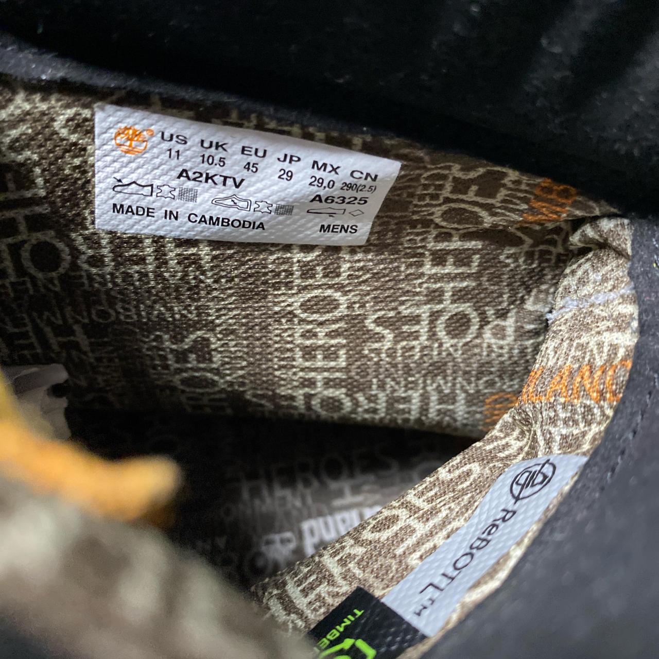 Timberland Black High Top Nubuck Leather Boots