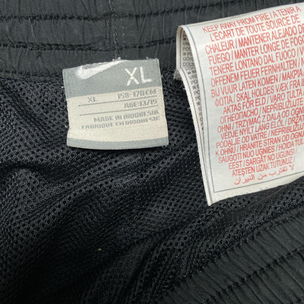 Nike Air Max LTD Black Orange and White Shell Baggy Trackpant Bottoms (S)