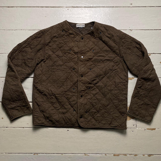 Stone Island Brown Inner Quilted Layer Brown