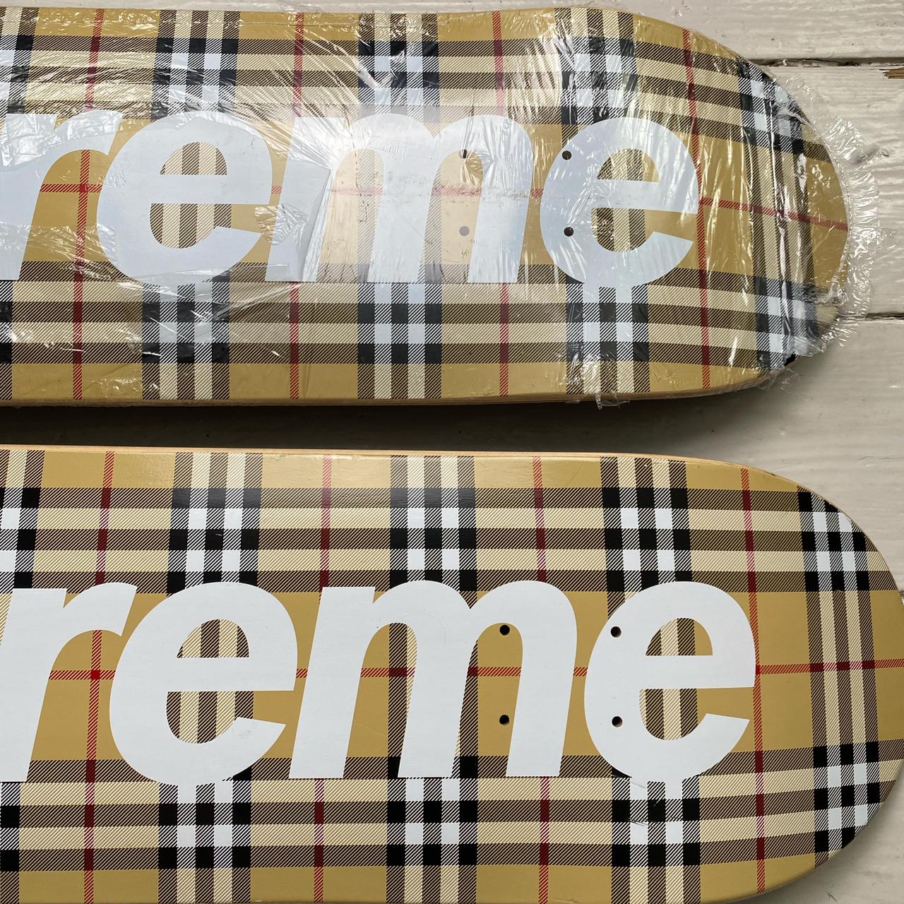 Supreme Burberry Classic Cream Novacheck Skateboard Deck