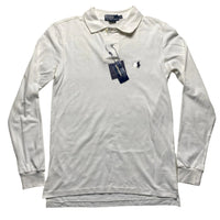 Polo Ralph Lauren White an Blue Long Sleeve Polo Shirt (L)