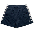Adidas Navy and White Stripe Shell Shorts (XL)