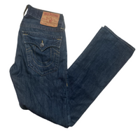 True Religion Ricky Dark Navy Gold Stitch Jeans (30W)