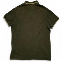Moncler Khaki Green and White Polo Shirt (M)