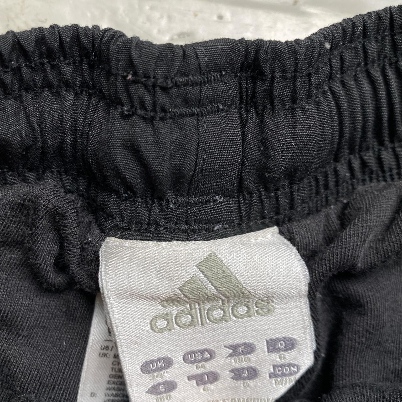 Adidas Blue and Black Baggy Shell Trackpant Bottoms